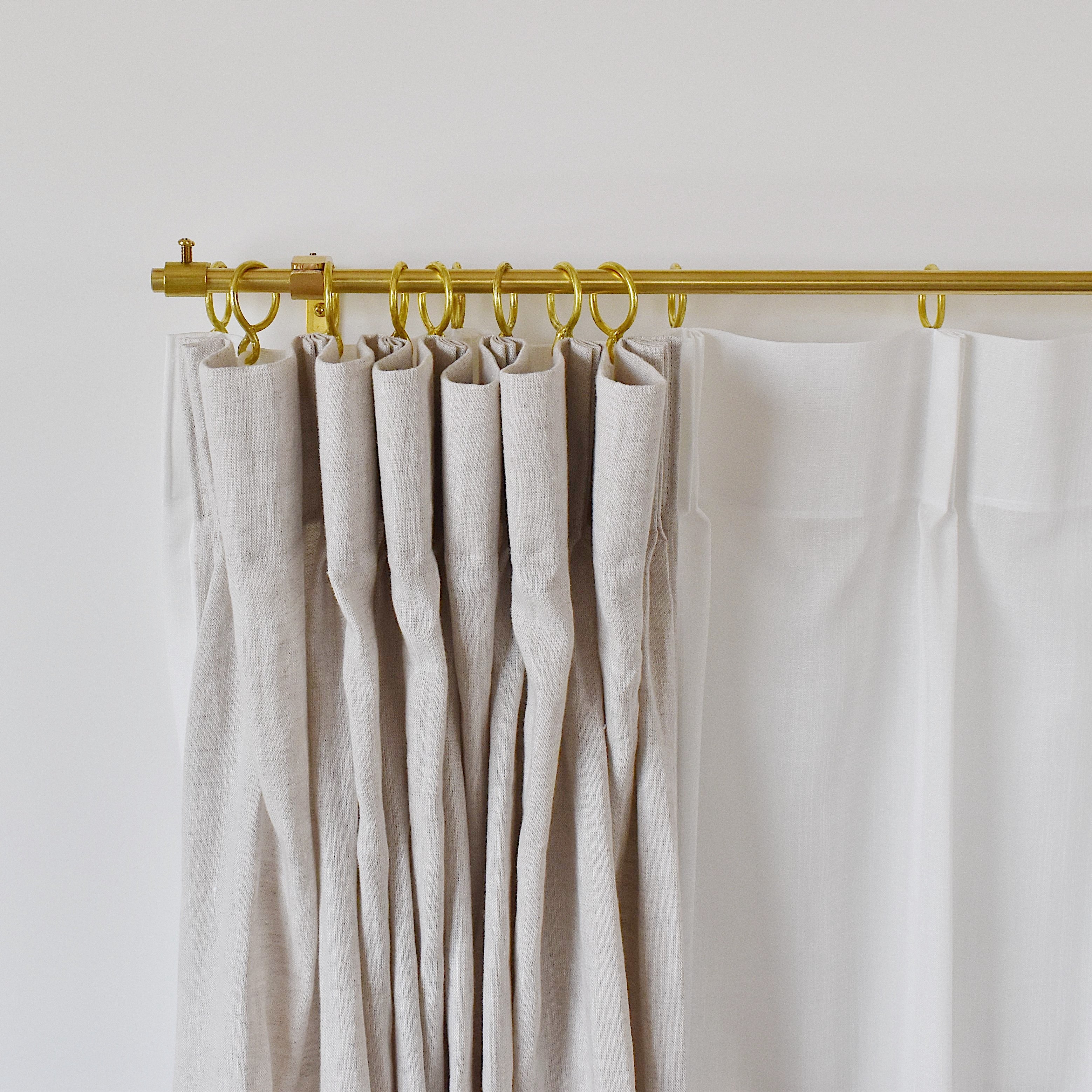 真鍮カーテンブラケット ダブル