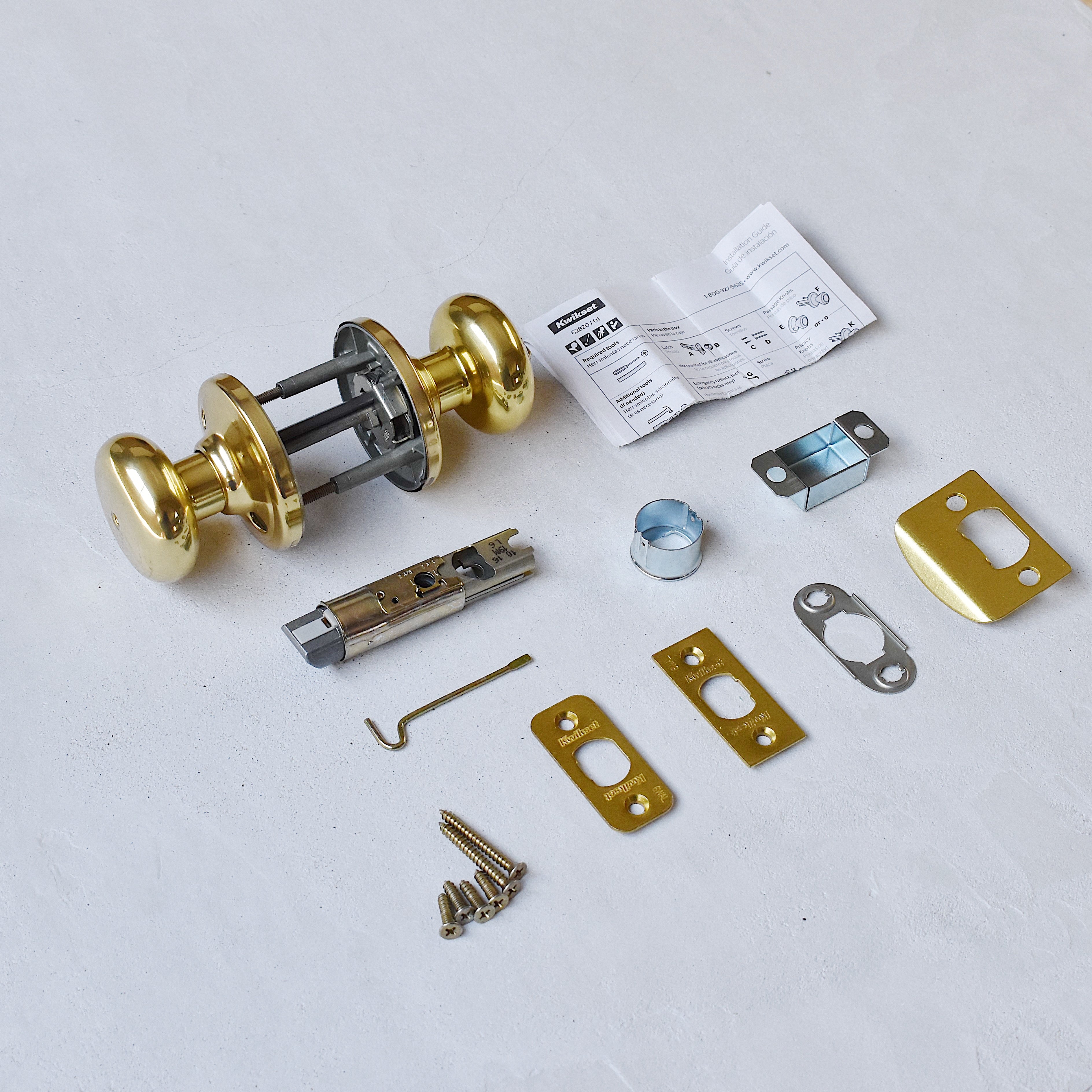 クイックセット ハンコックドアノブ ゴールド(簡易錠) *在庫限り