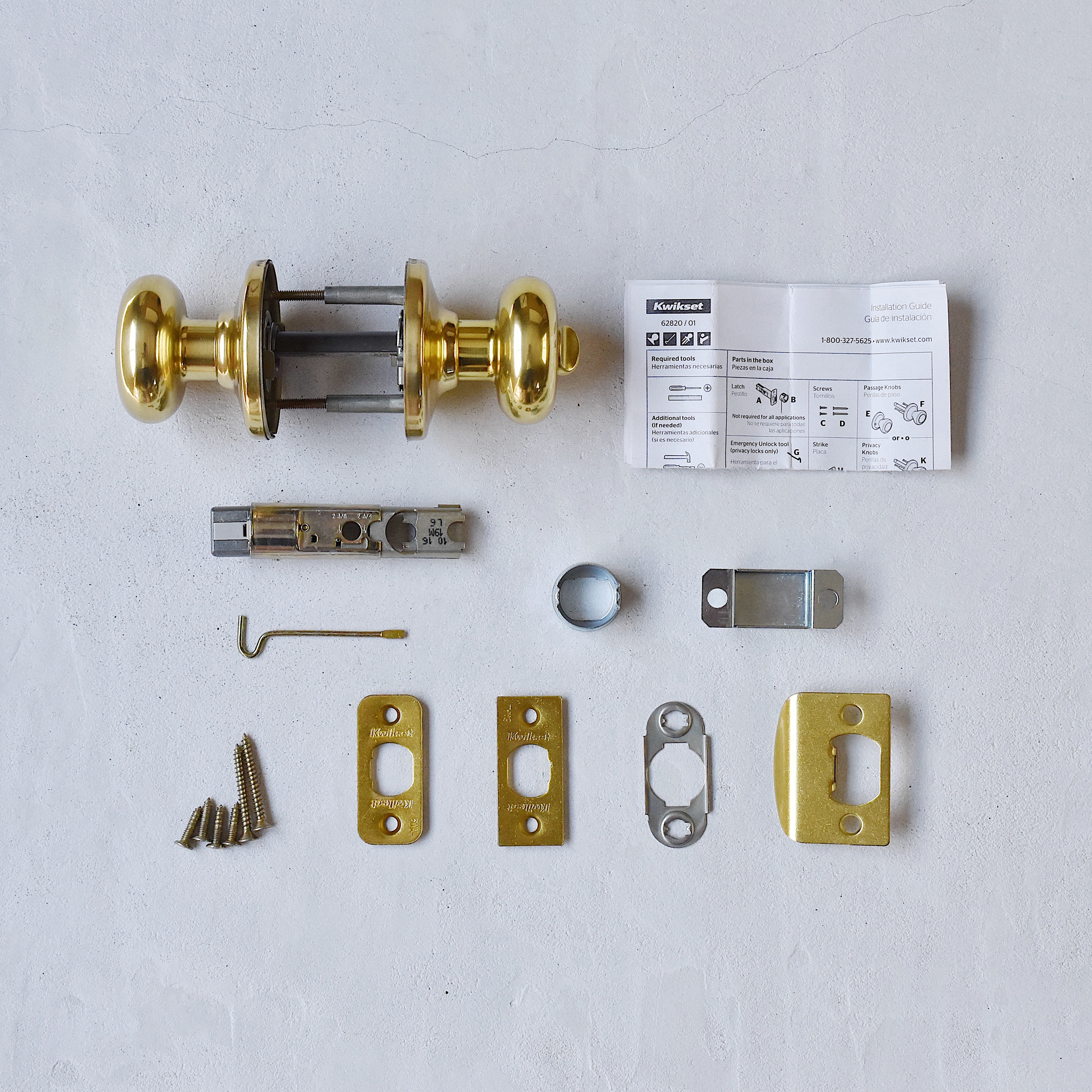 クイックセット ハンコックドアノブ ゴールド(簡易錠) *在庫限り