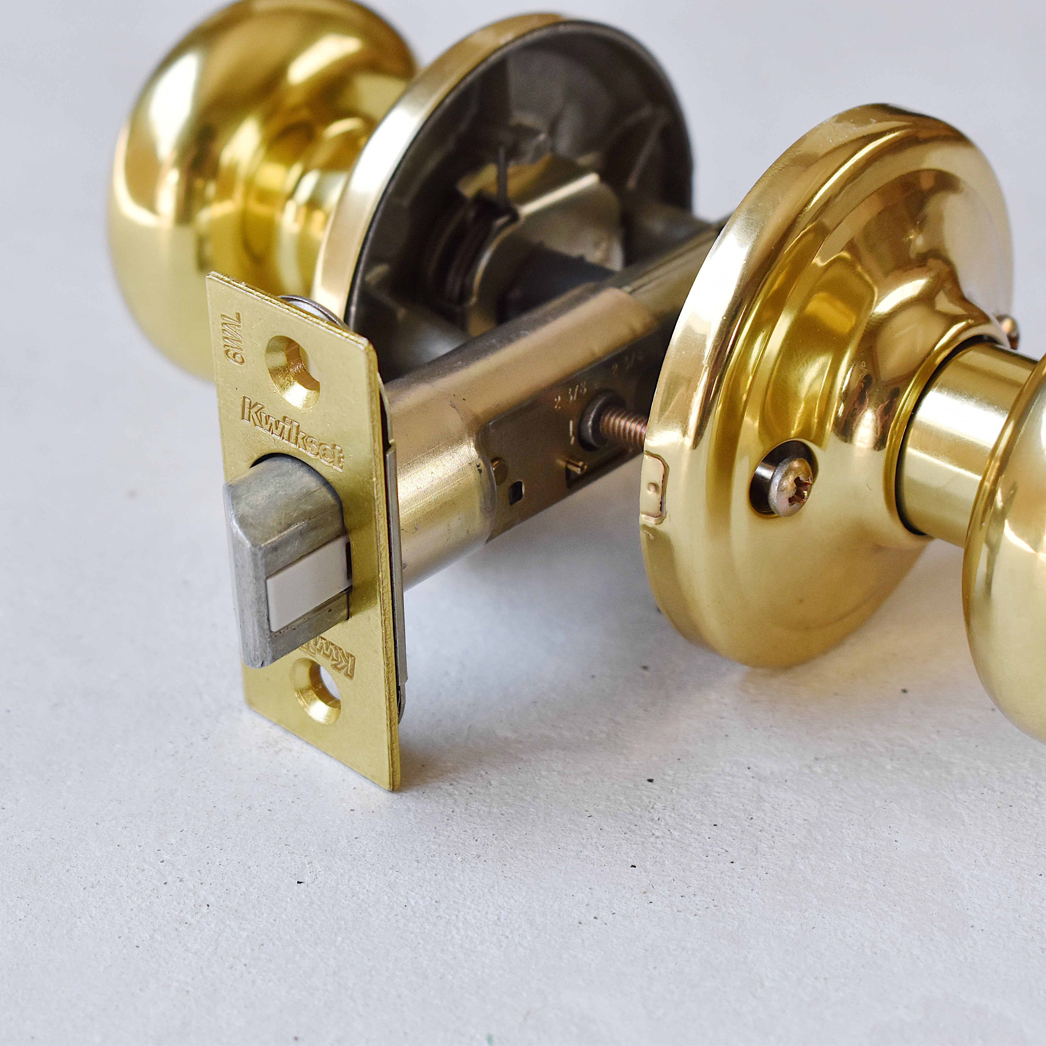 クイックセット ハンコックドアノブ ゴールド(簡易錠) *在庫限り