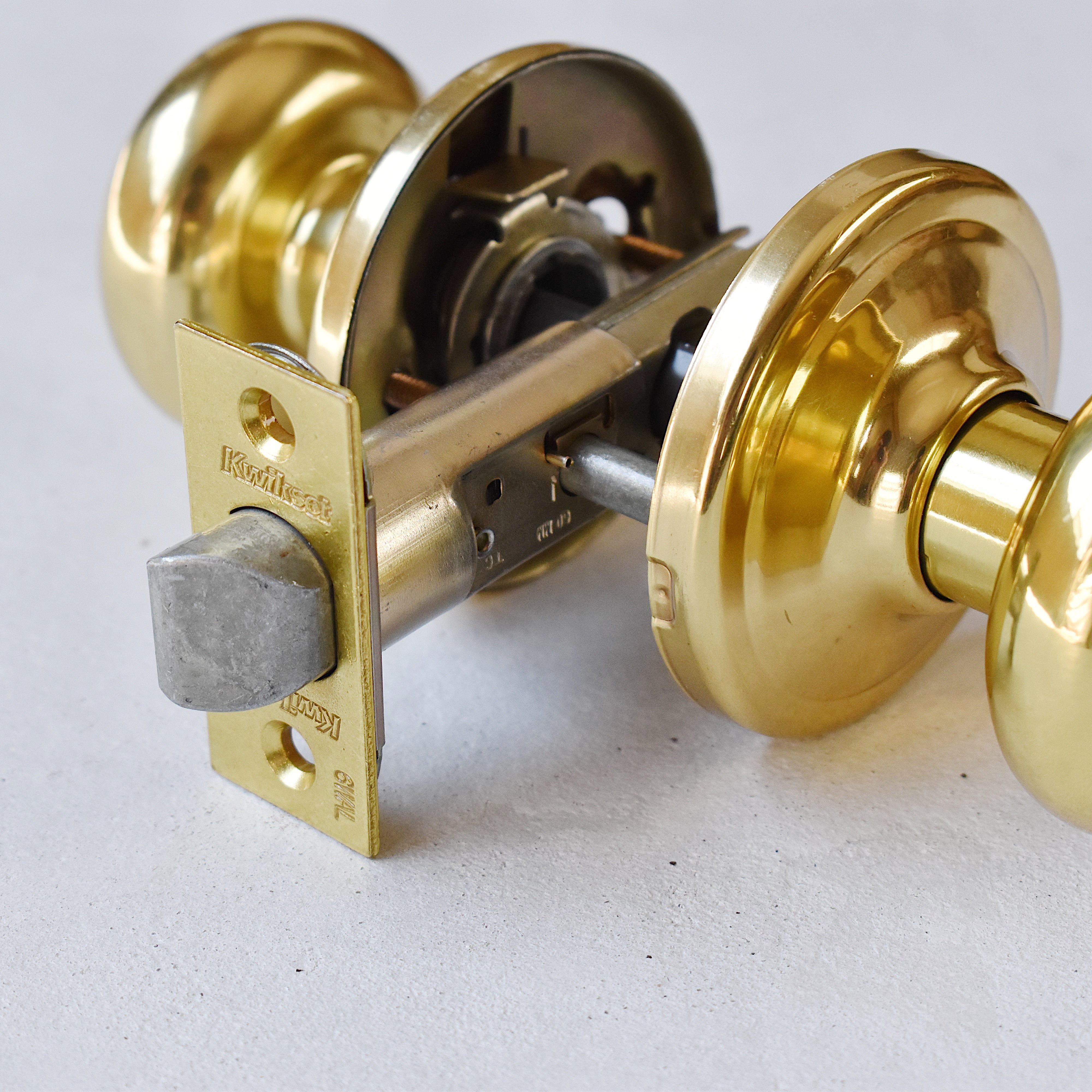 クイックセット ハンコックドアノブ ゴールド(簡易錠) *在庫限り