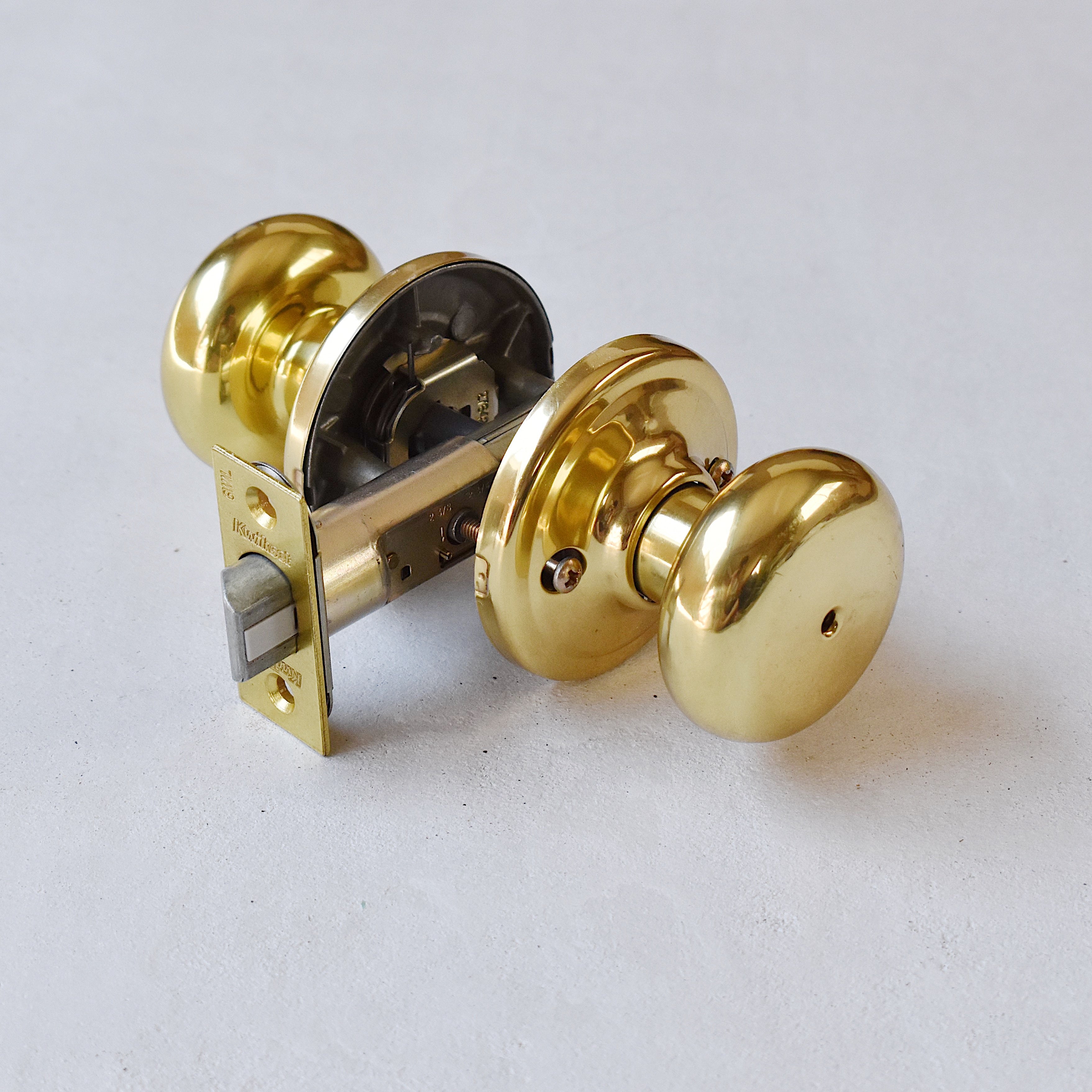 クイックセット ハンコックドアノブ ゴールド(簡易錠) *在庫限り