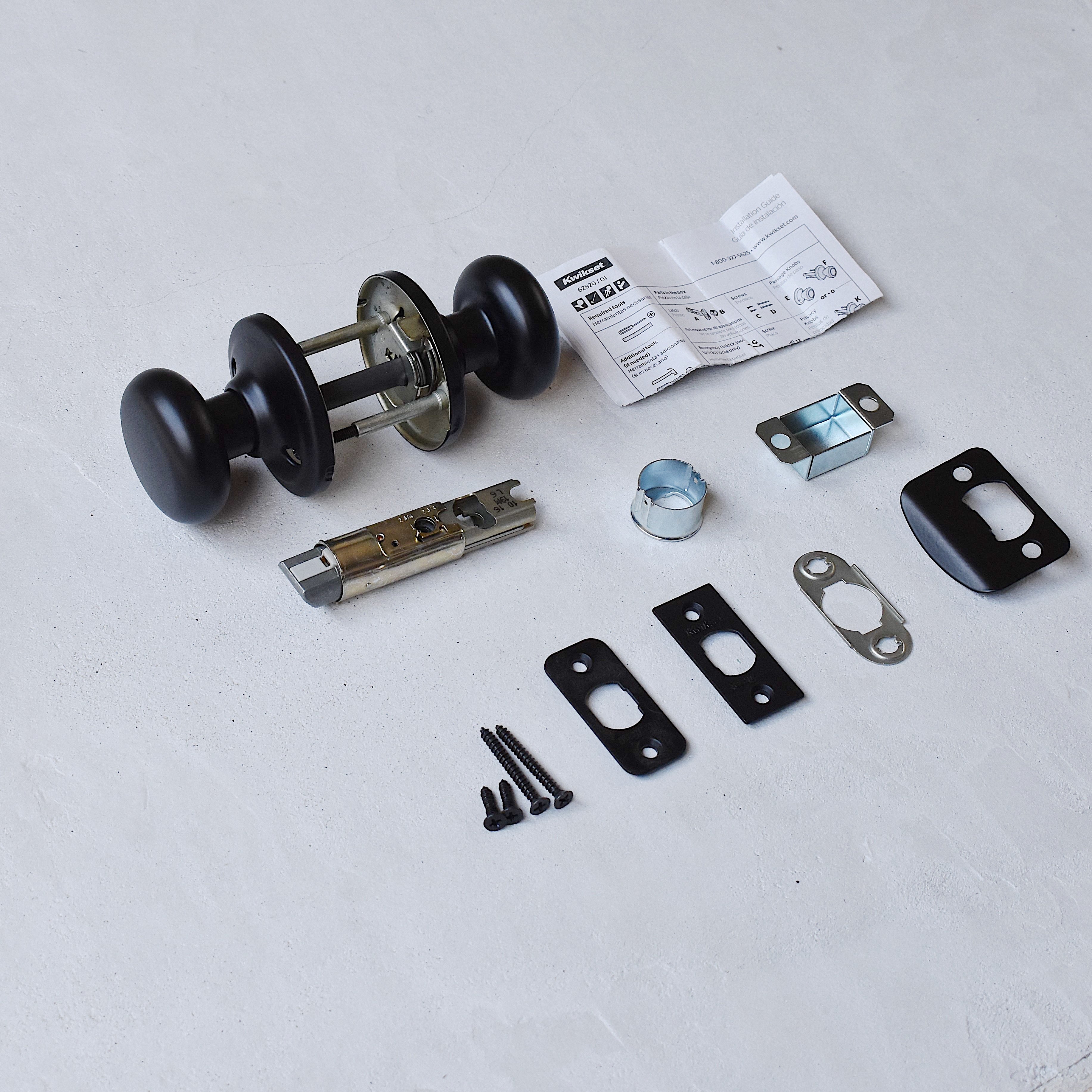 クイックセット ハンコックドアノブ マットブラック(空錠) *在庫限り