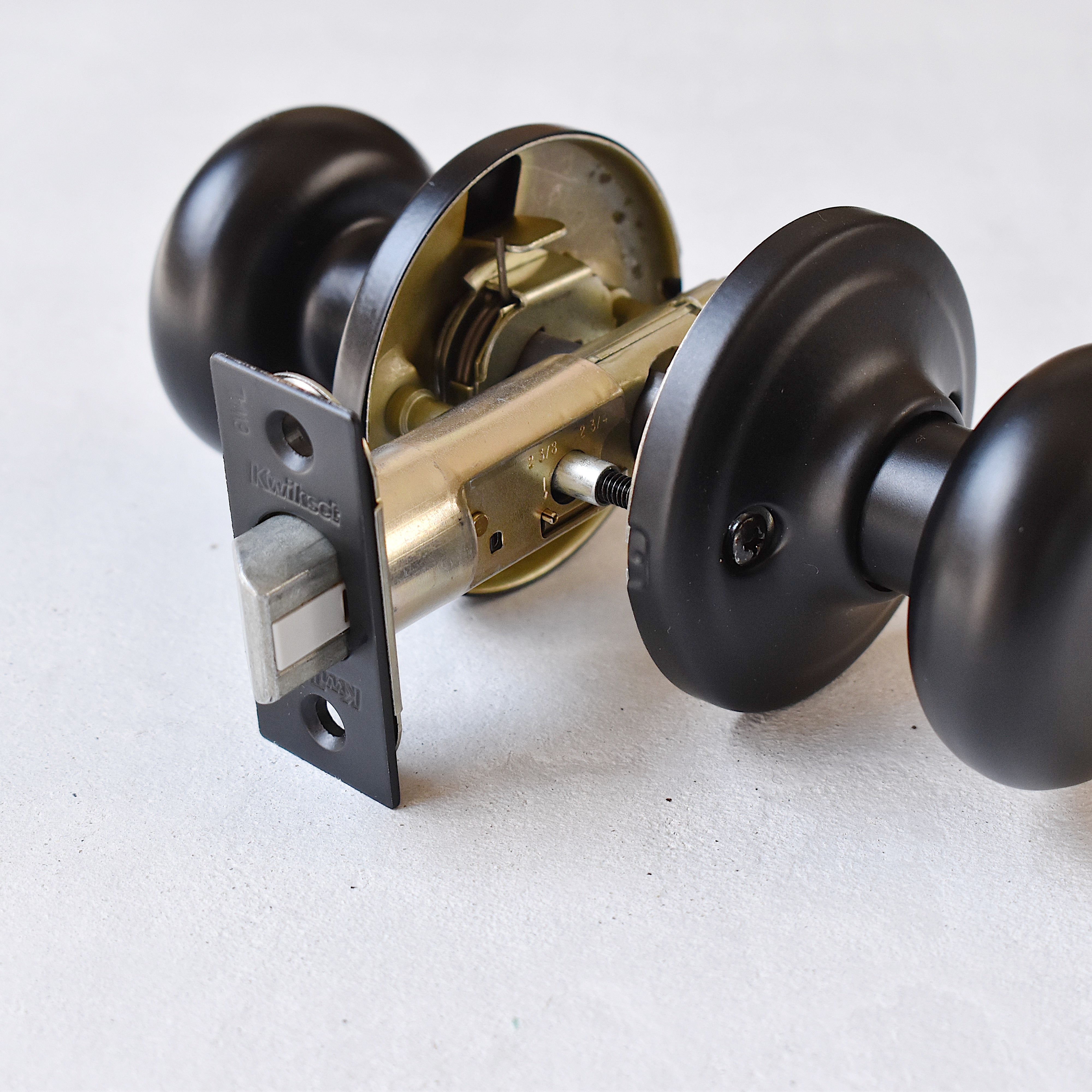 クイックセット ハンコックドアノブ マットブラック(空錠) *在庫限り