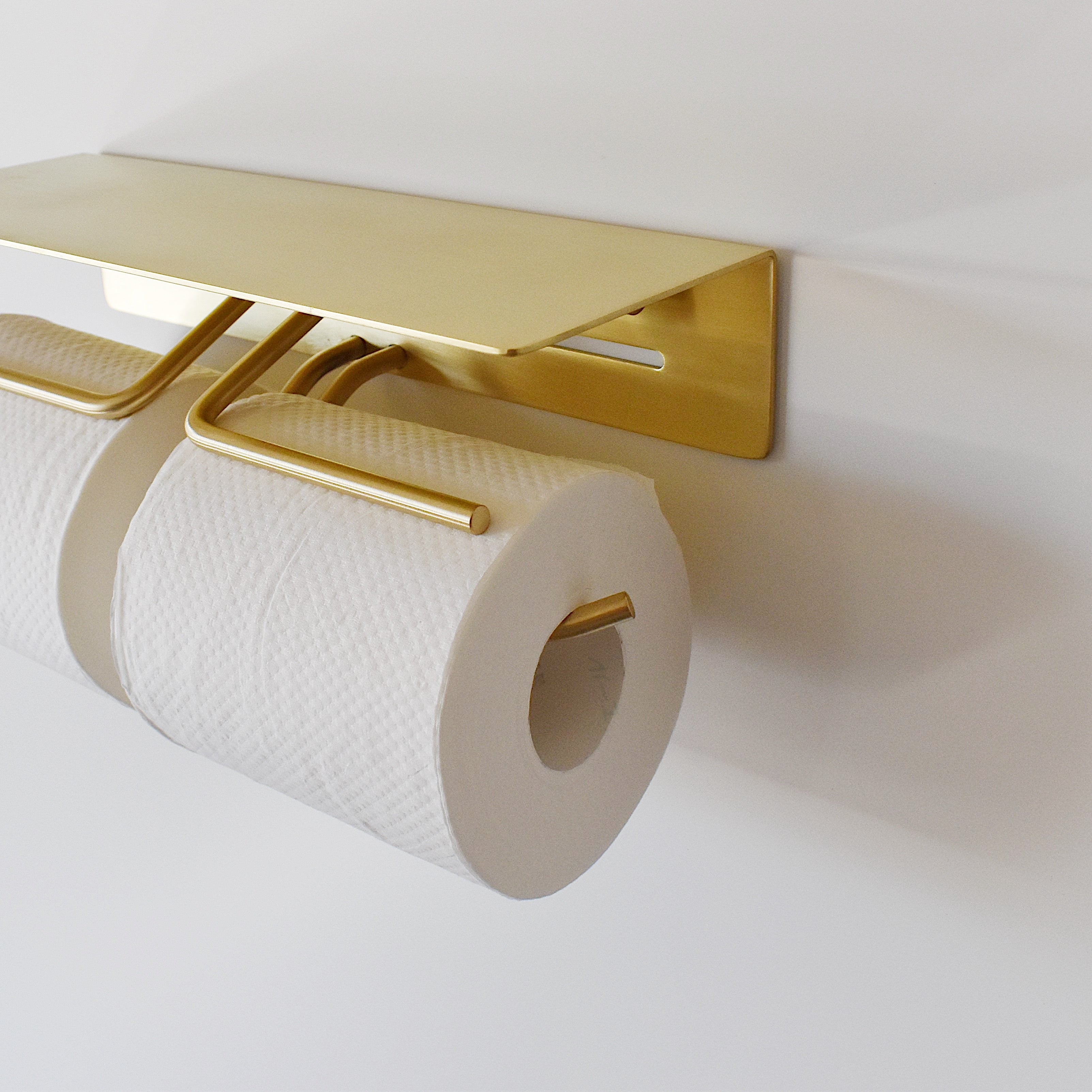 put ペーパーホルダー ダブル ブラス