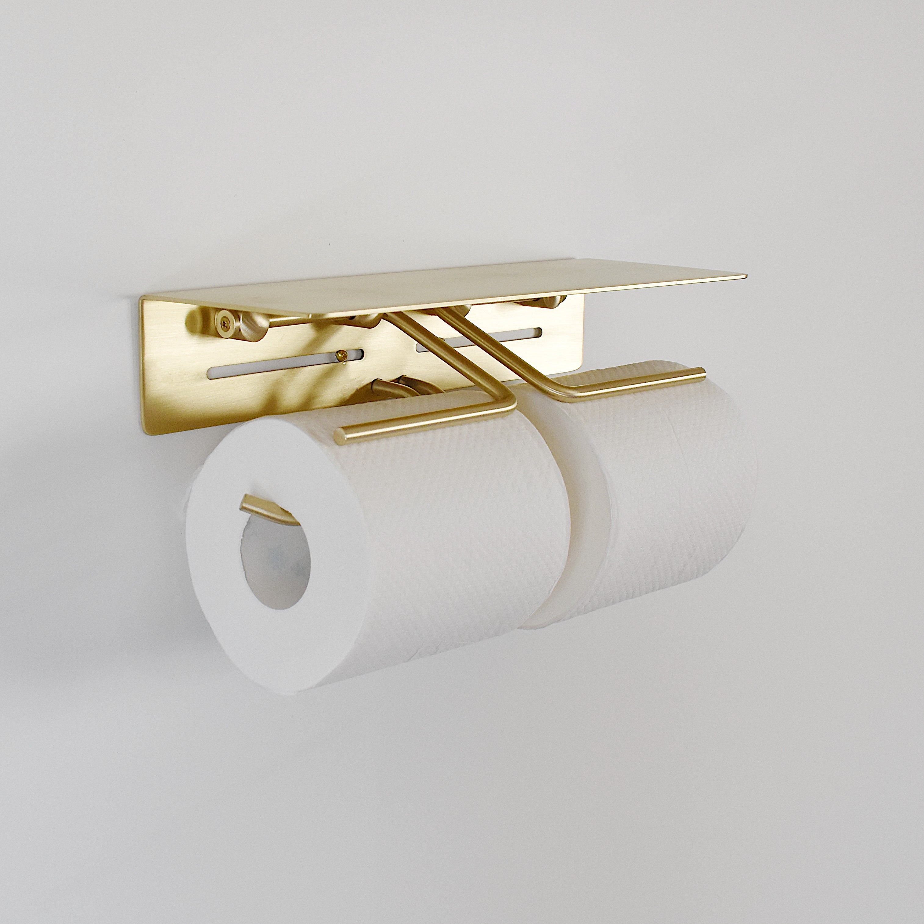 put ペーパーホルダー ダブル ブラス