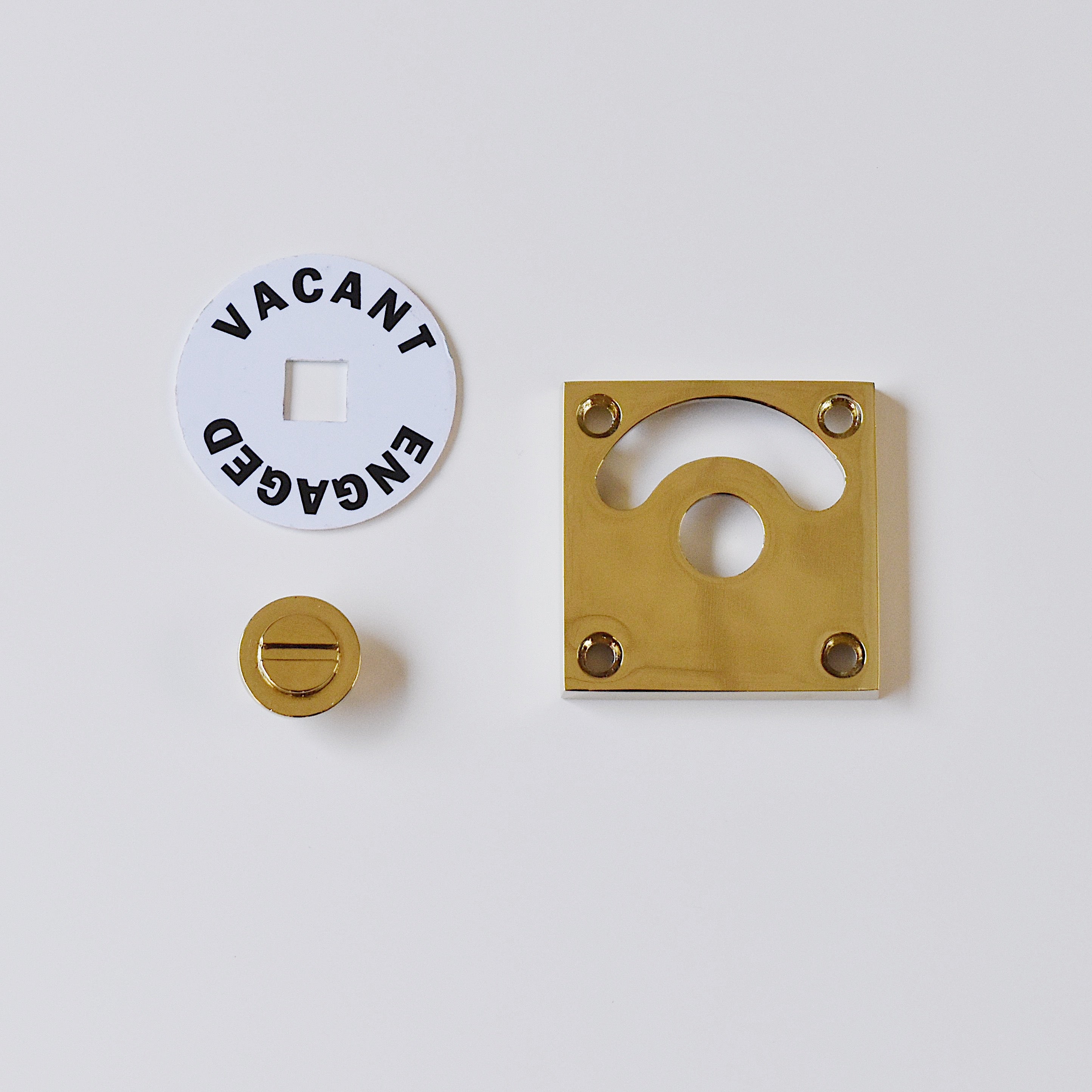 スクエア表示錠(真鍮メッキ仕上げ)