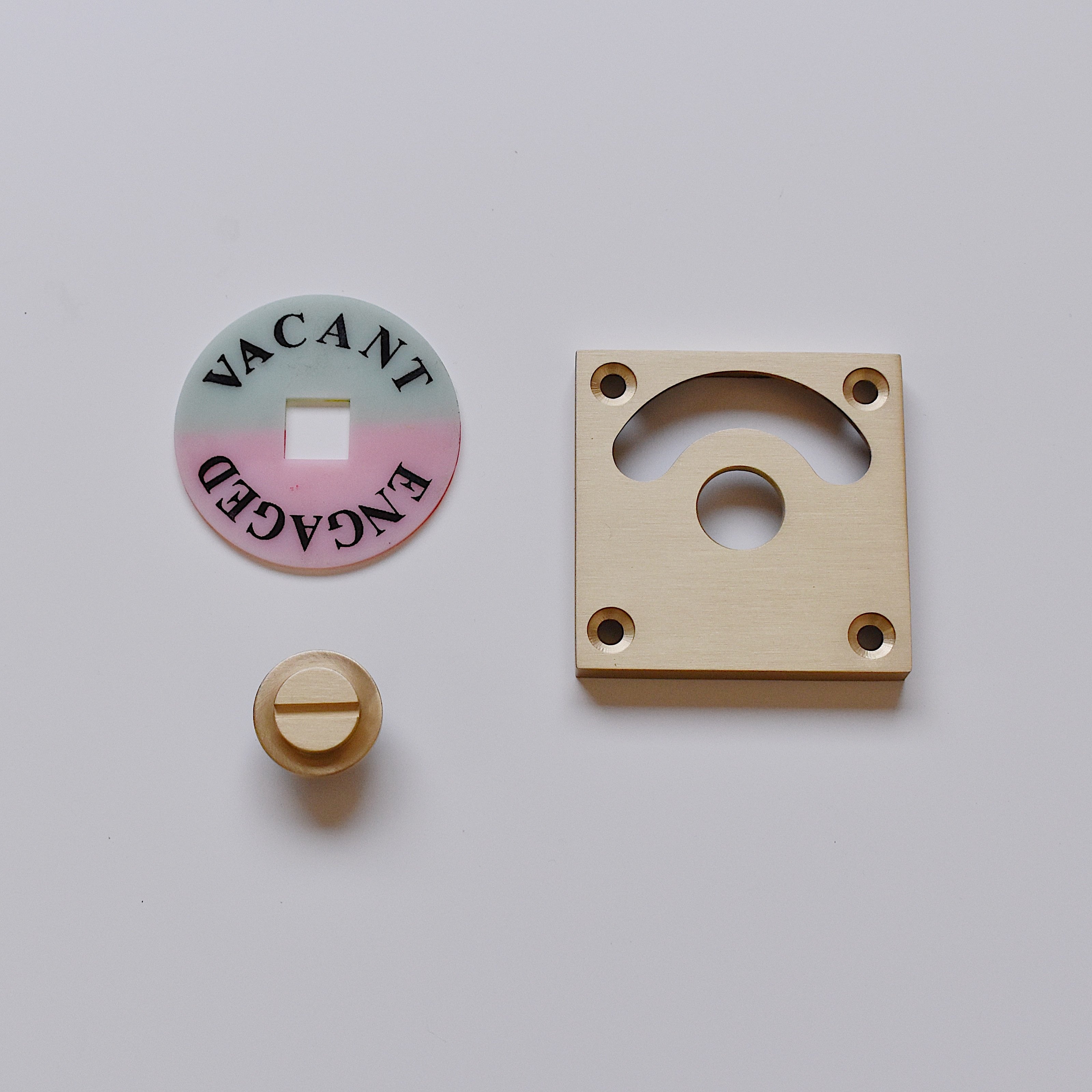 スクエア表示錠(サテンブラス)