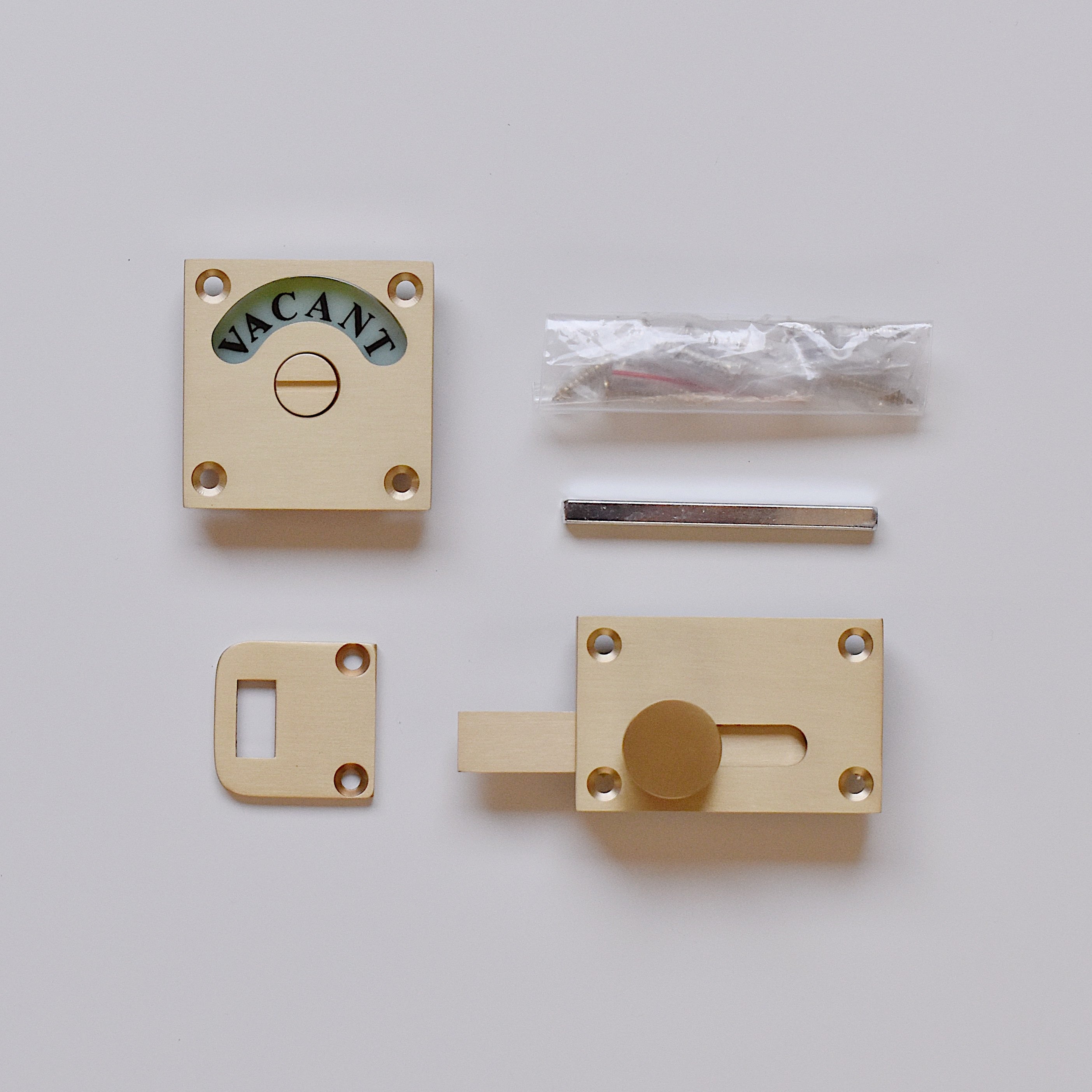 スクエア表示錠(サテンブラス)