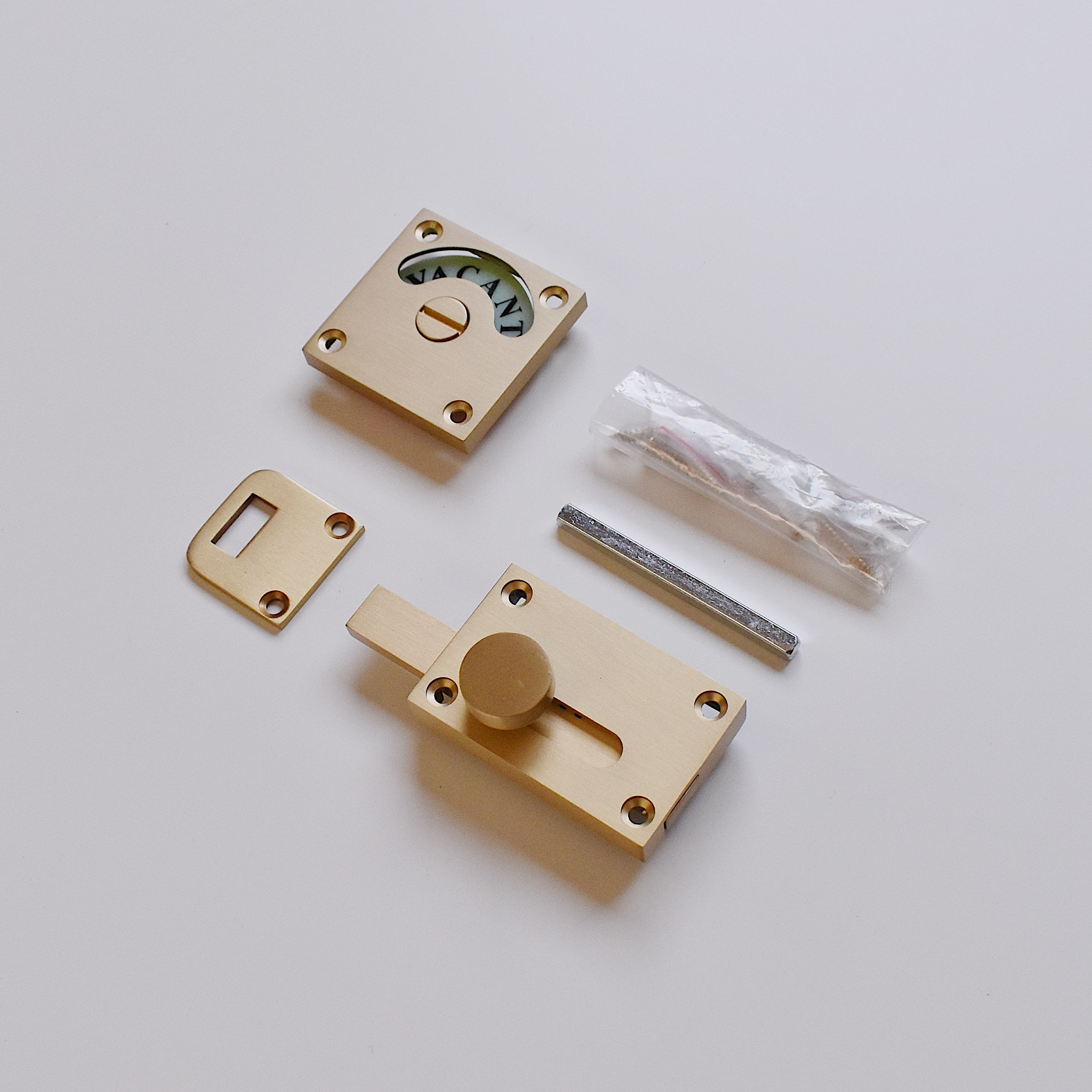 スクエア表示錠(サテンブラス)