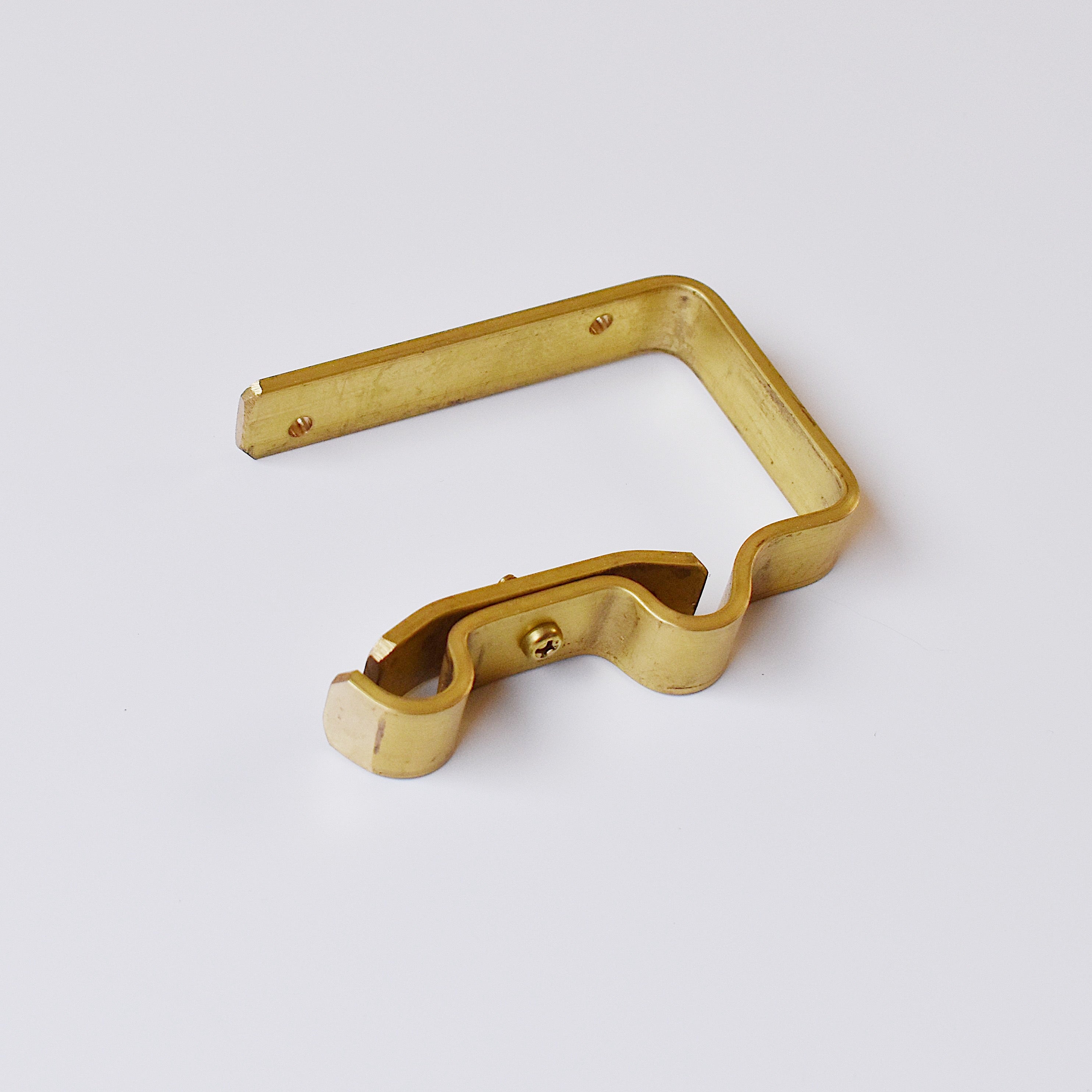 真鍮カーテンブラケット ダブル(天井付けタイプ)