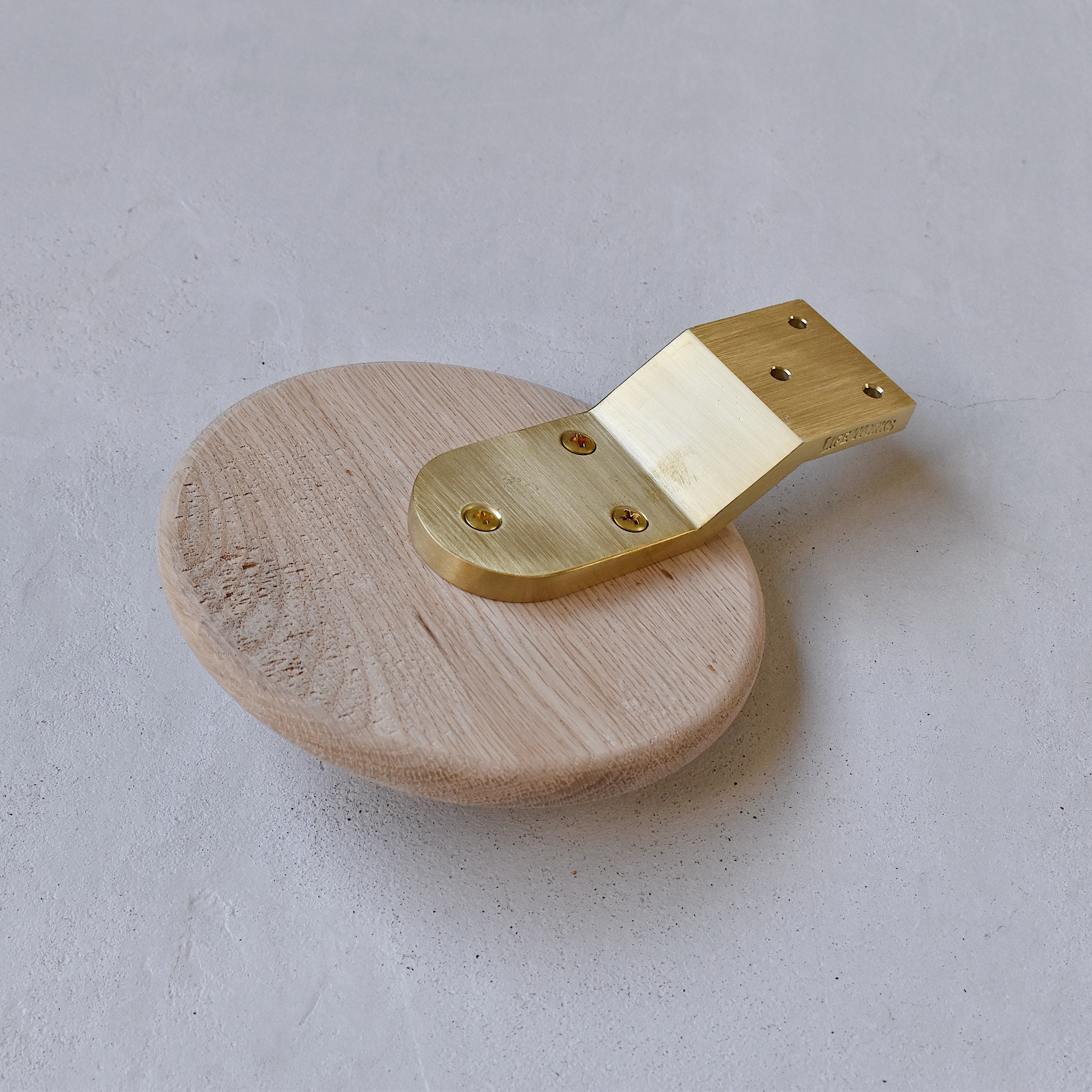 ナラ材×真鍮 ドアハンドル TYPE1