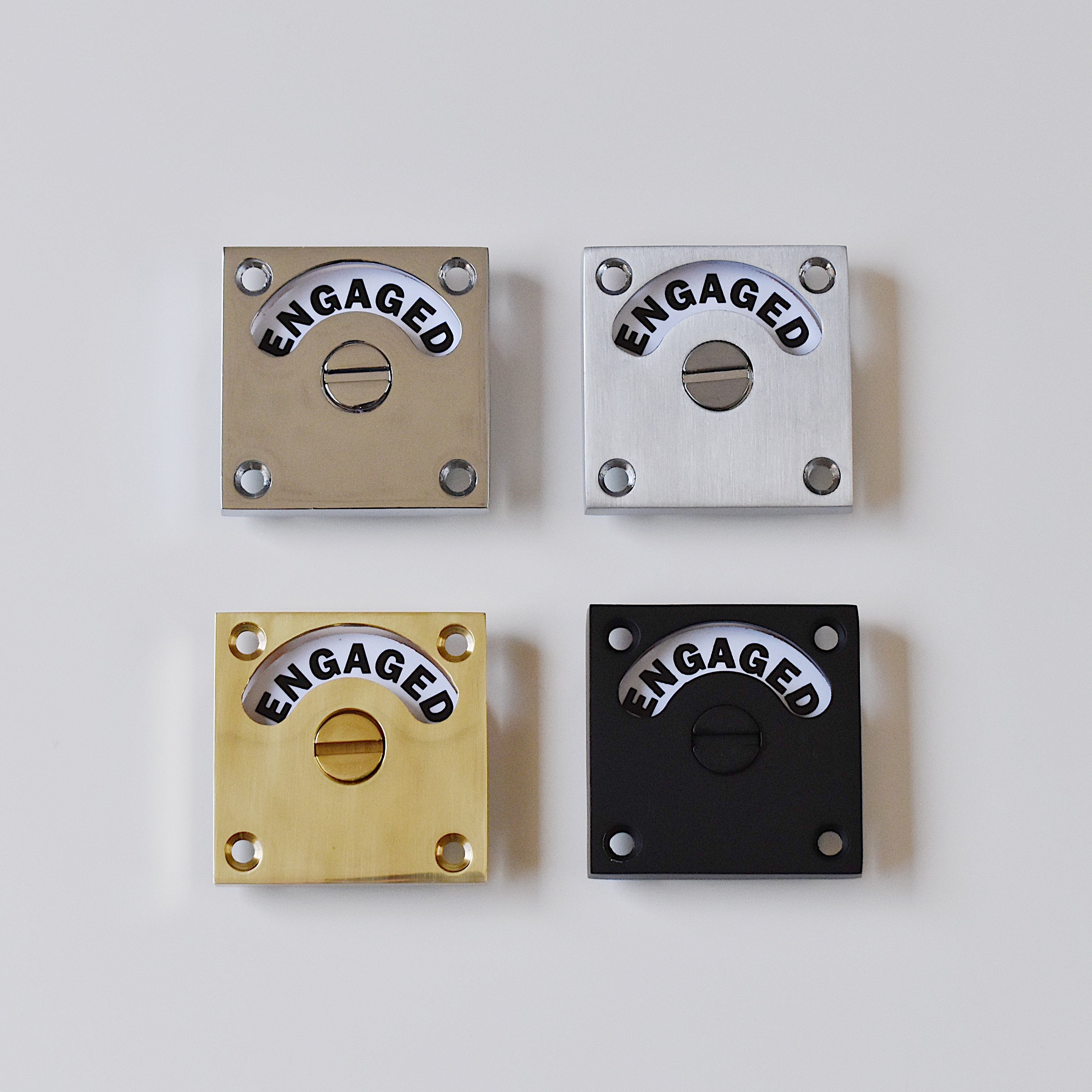 スクエア表示錠(シルバー 艶消し仕上げは次回12月入荷予定)