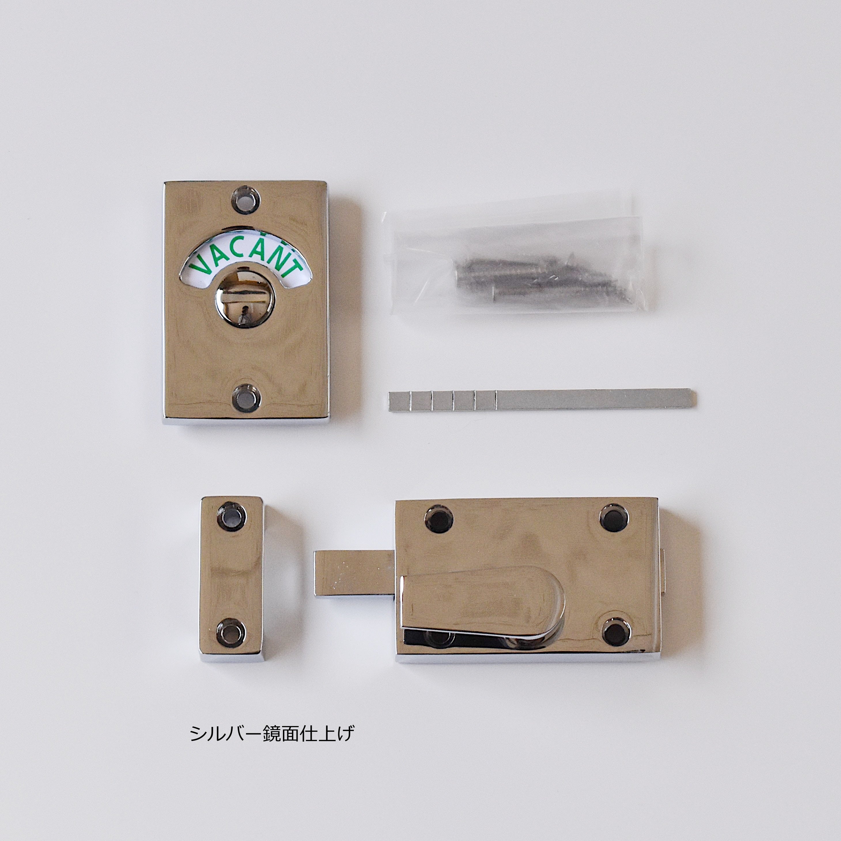 レクタングル表示錠(シルバー 鏡面仕上げは次回11月中旬入荷予定)