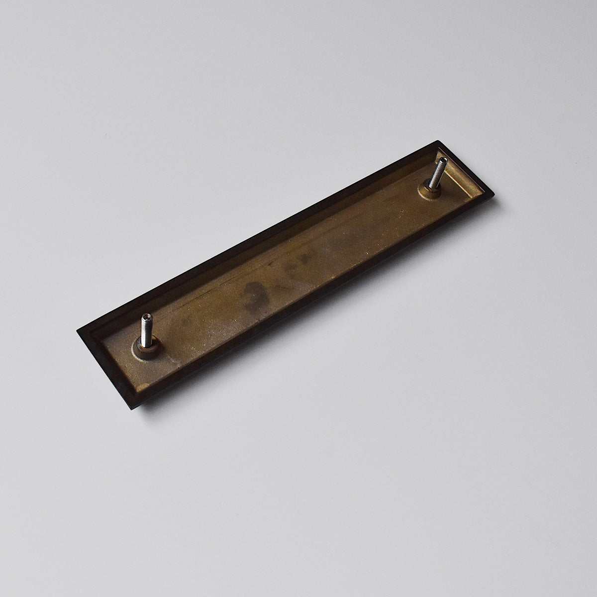 真鍮ネームプレート 長方形（横長）TYPE1 ブラック【アウトレット品】
