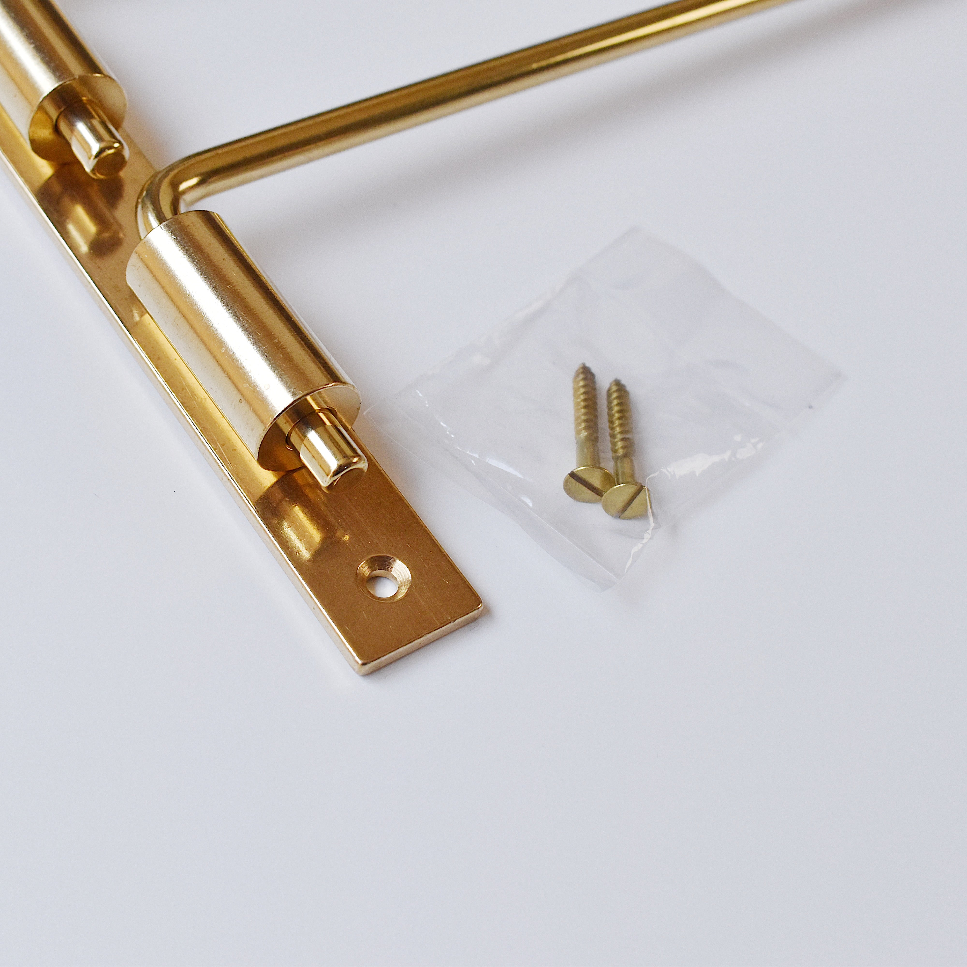 真鍮ダブルタオルバー(Polish Brassシリーズ) スイングタオルバー ダブル