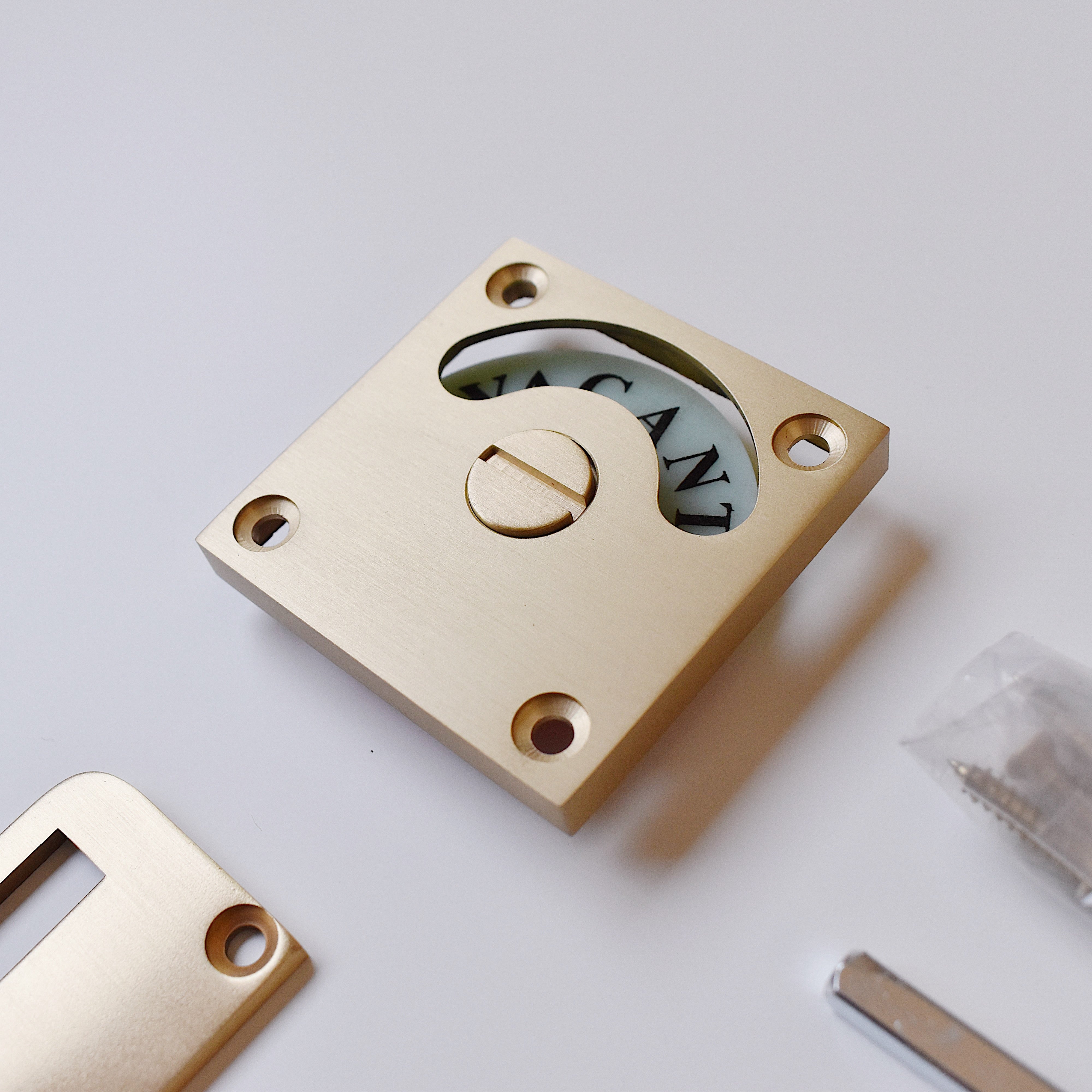 スクエア表示錠（サテンブラス）