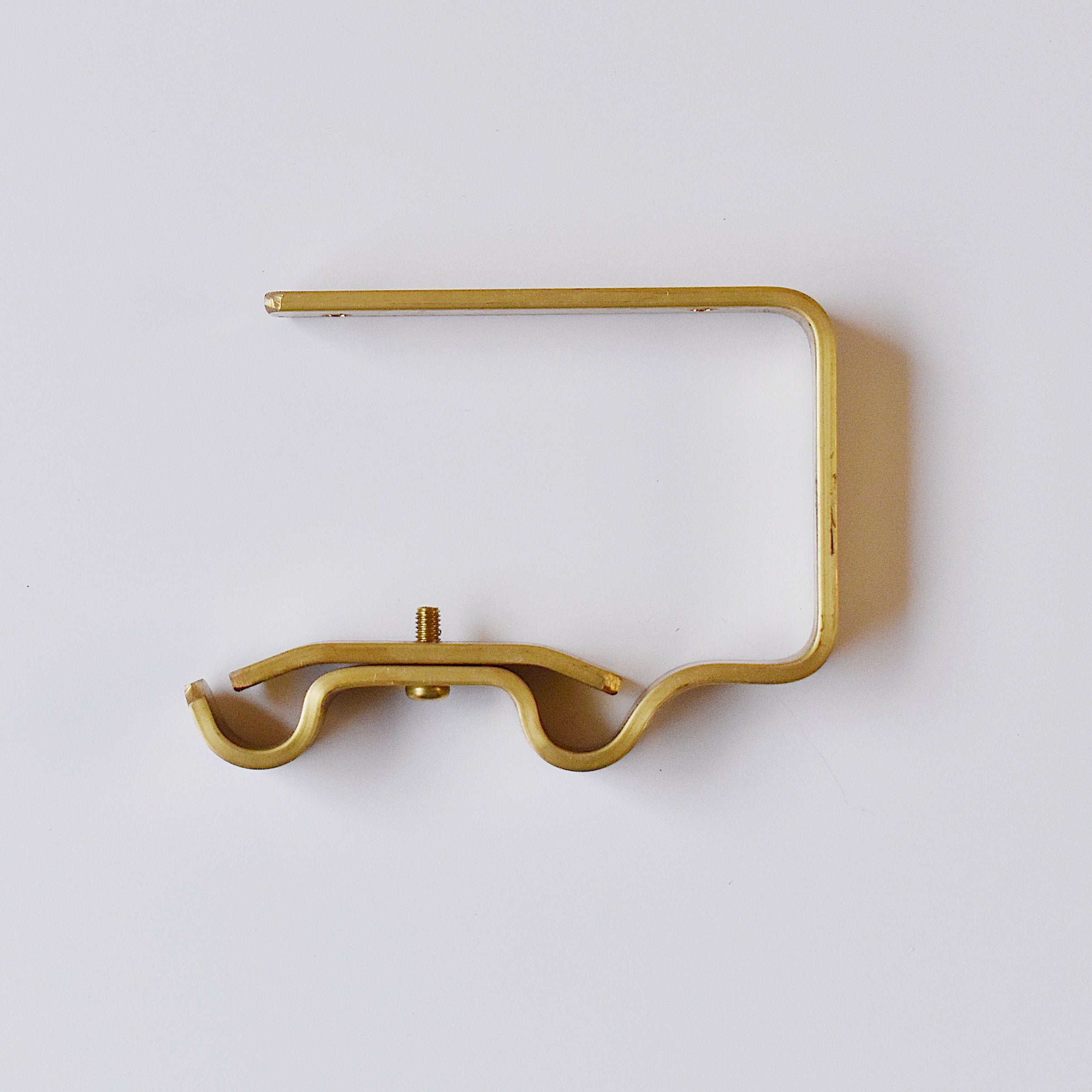 真鍮カーテンブラケット ダブル（天井付けタイプ）