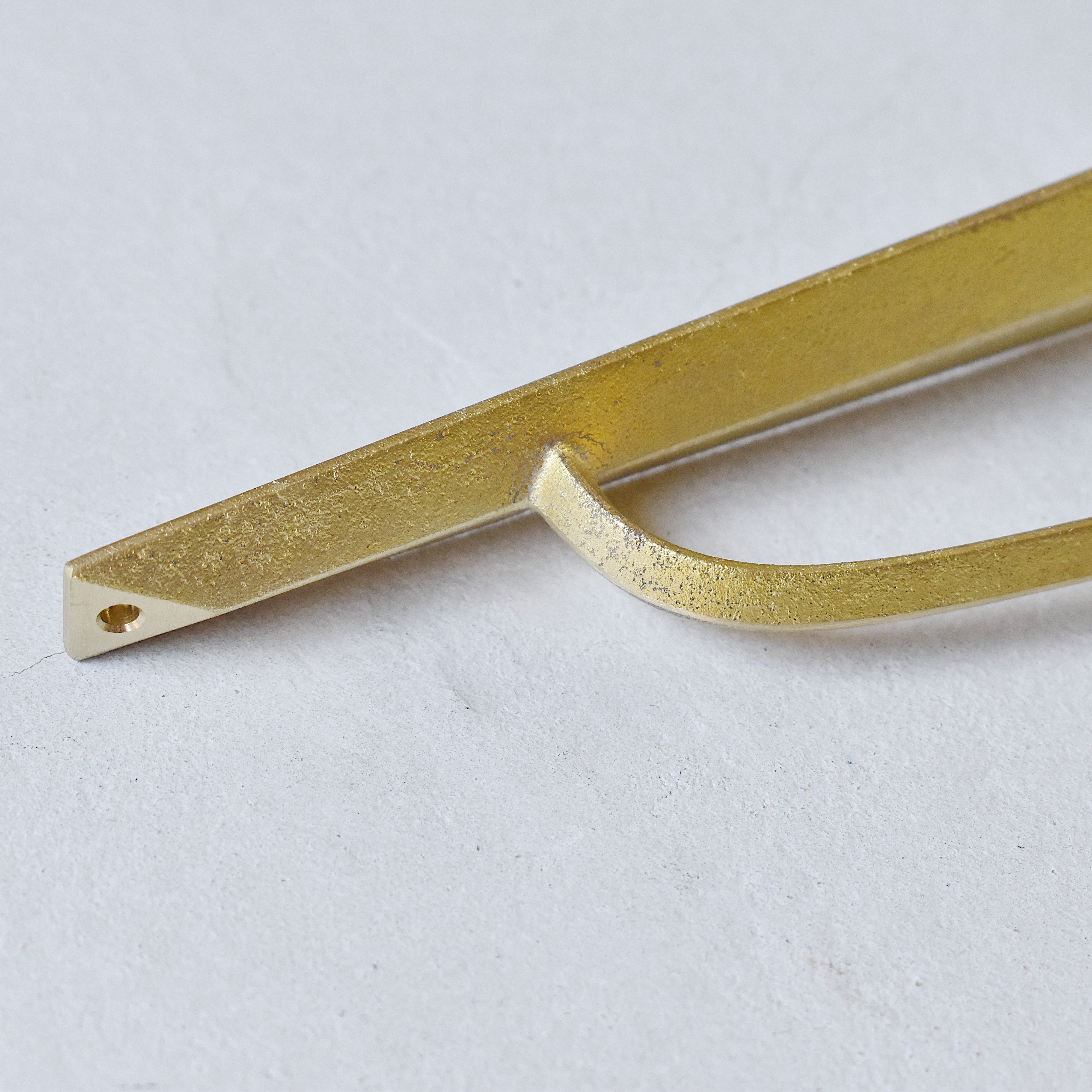 真鍮棚受け金物 6個3組セット 棚受け金物 真鍮 D60 | PS-BK001-11-G017 | 棚受け | 棚パーツ