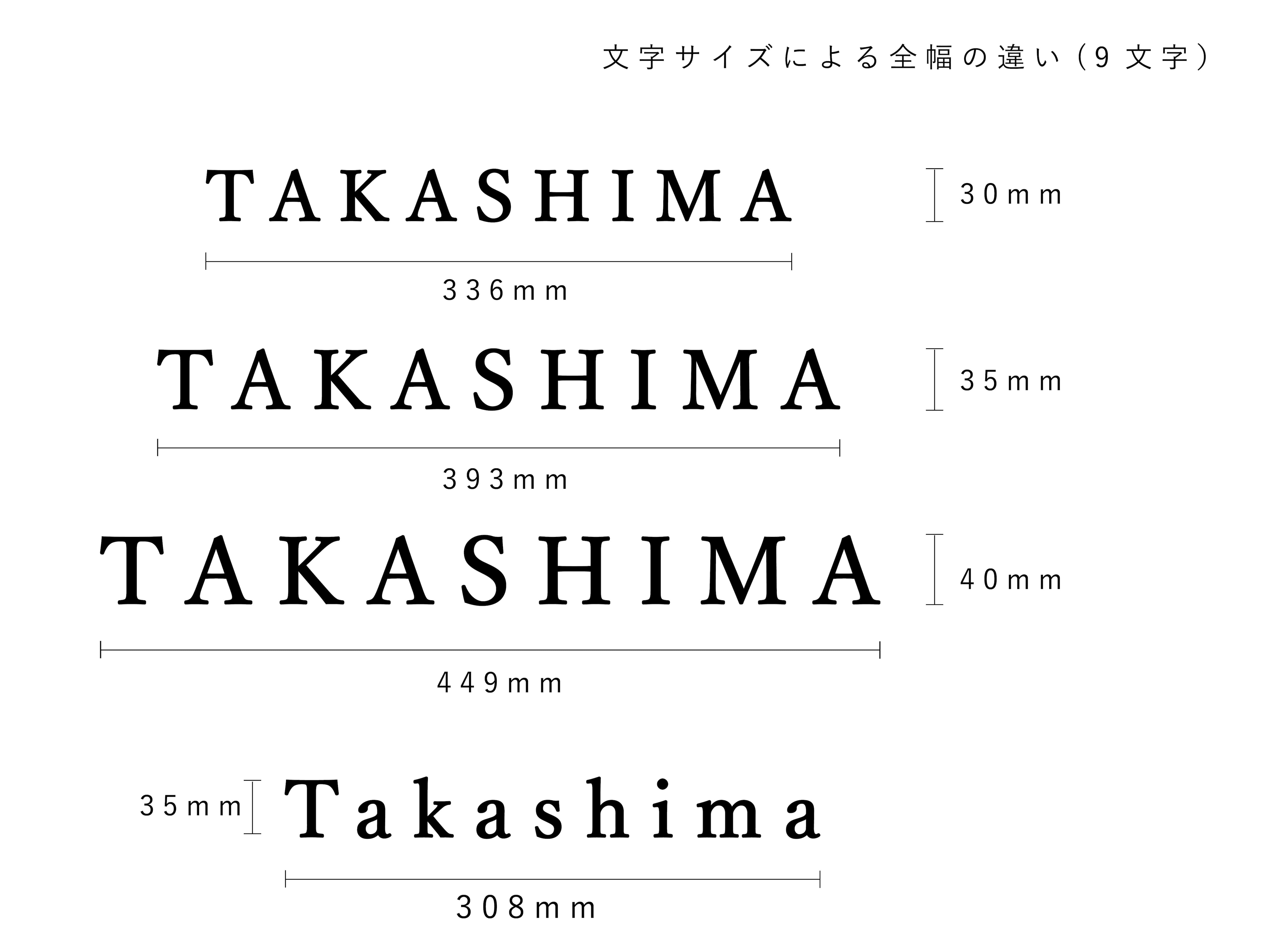 真鍮切り文字表札　文字単体タイプ［受注生産品］
