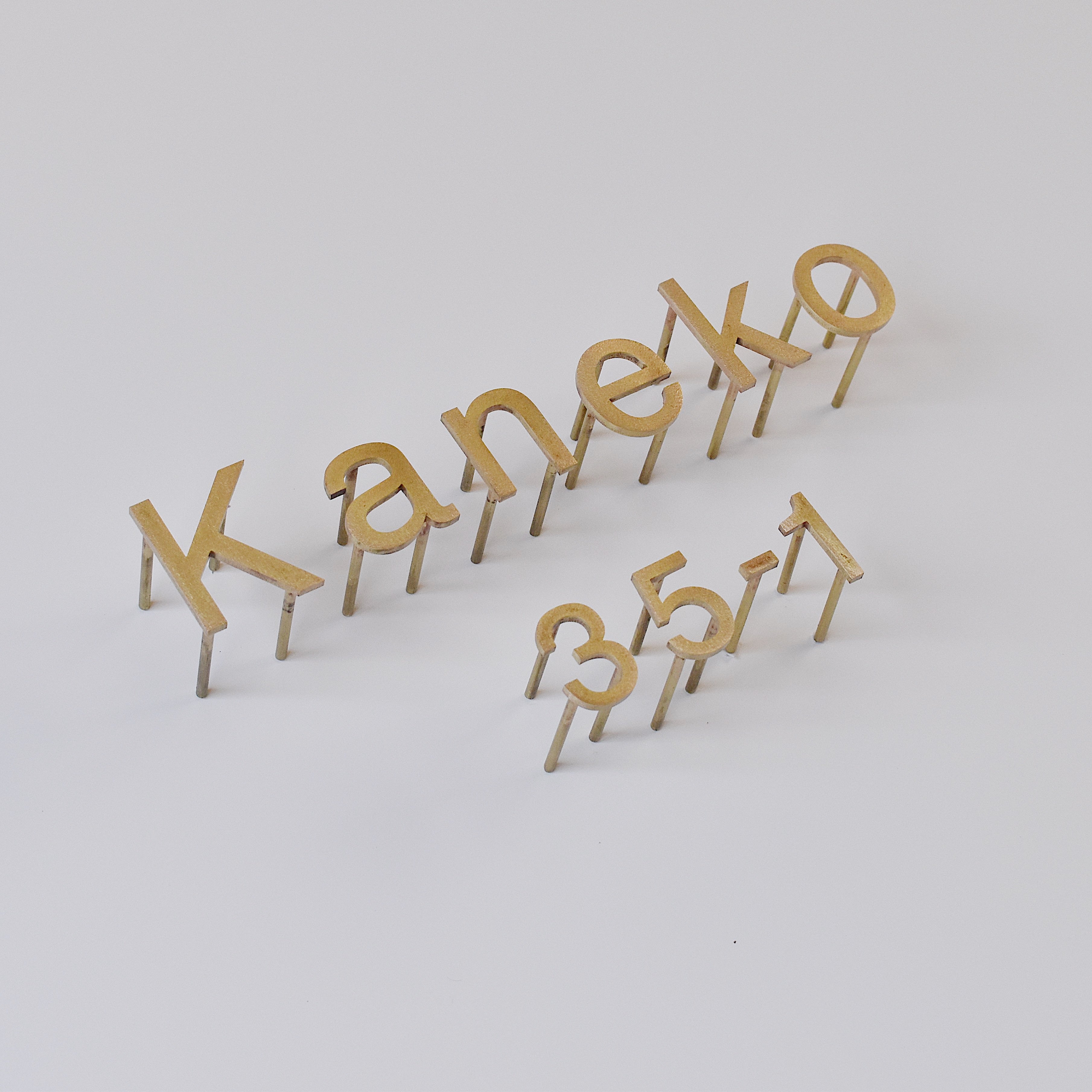 真鍮切り文字表札　文字単体タイプ［受注生産品］