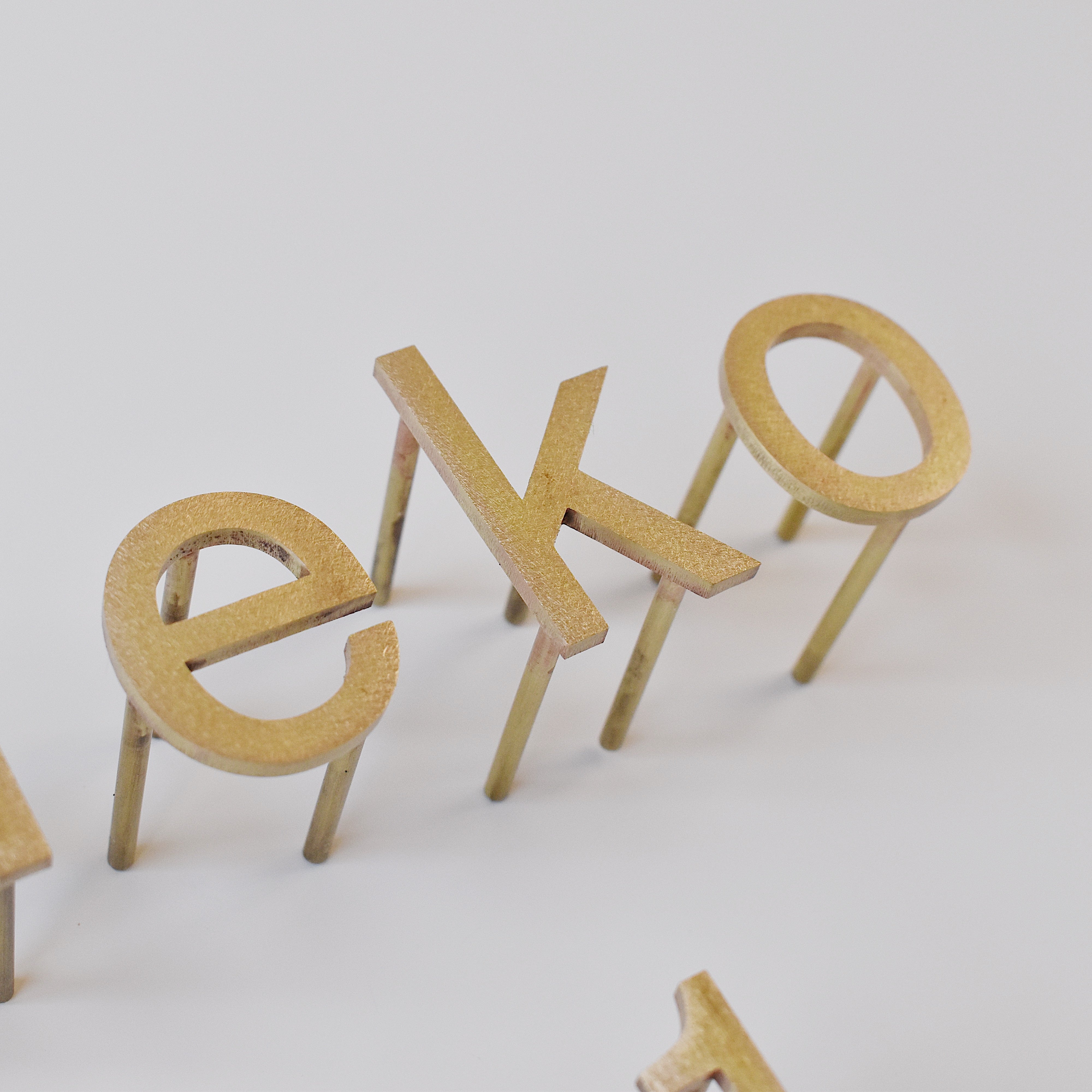 真鍮切り文字表札　文字単体タイプ［受注生産品］