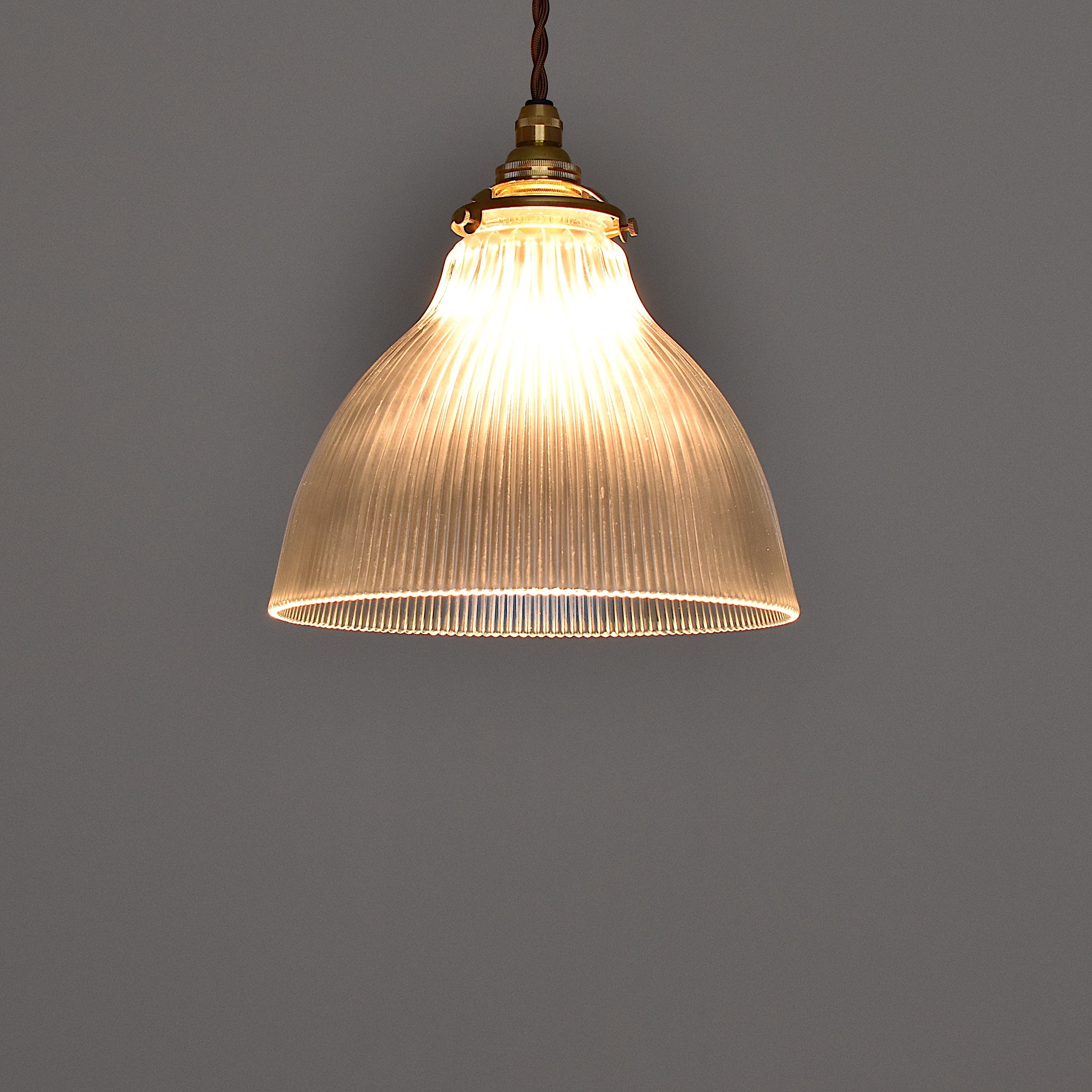 アンティーク　ホロフェーンシェード　ソケット　フィッター付き アンティーク ホロフェーンシェード ソケット フィッター付き