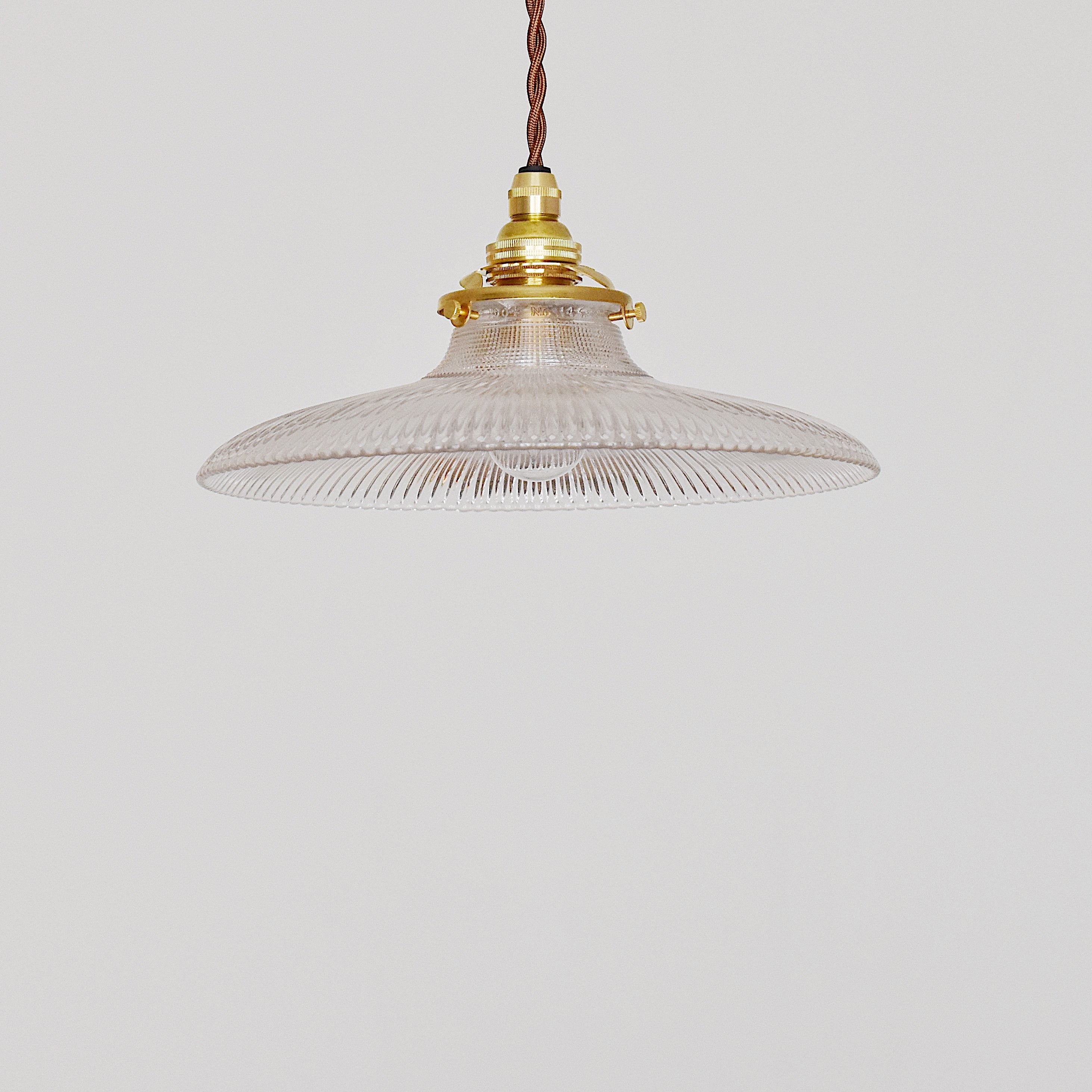 アンティークホロフェーンガラスシェード